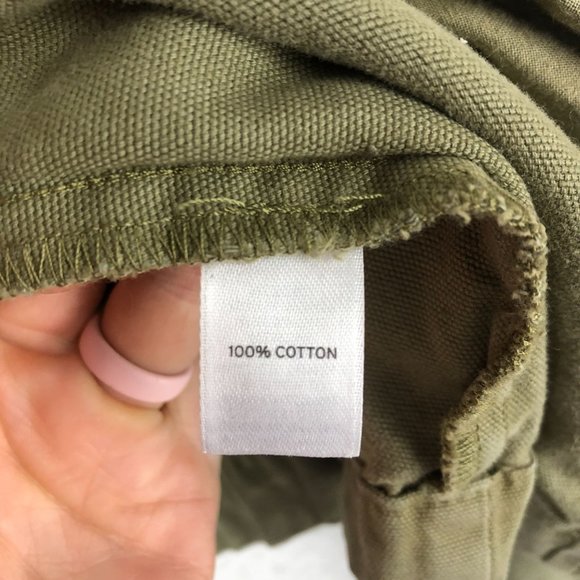 Trouve Women's Size X-Small Green Full Zip Long Sleeve Cotton Utility Jacket - Picture 10 of 13